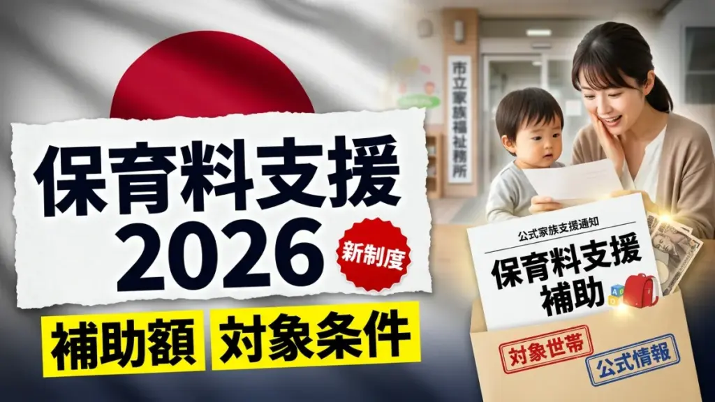 2026年に家庭向け保育料支援