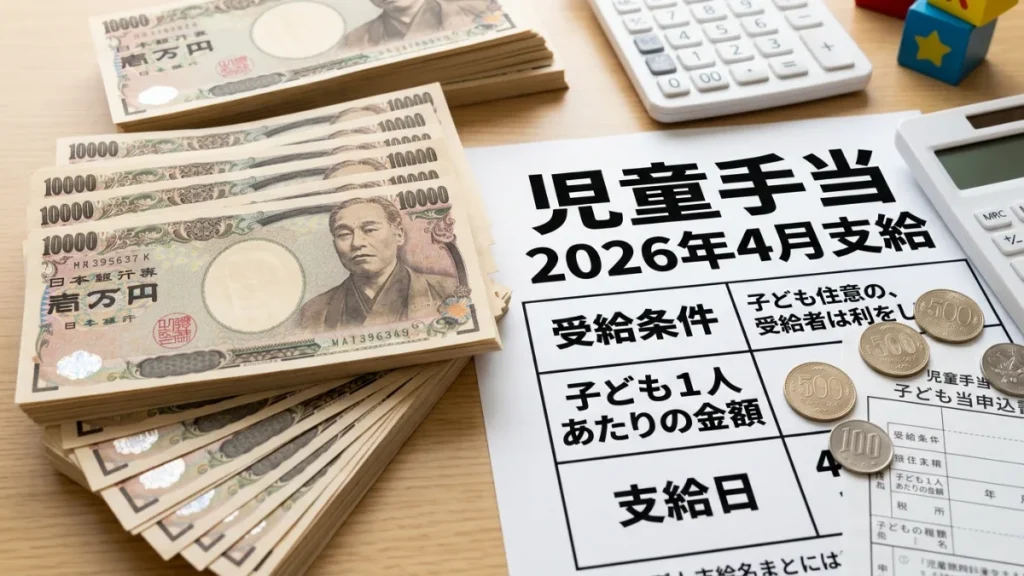児童手当2026年4月支給｜受給条件・子ども1人あたりの金額・支給日解説