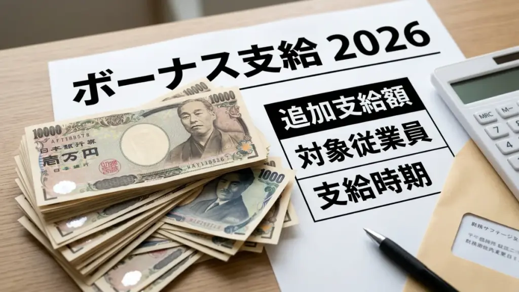 日本の労働者向けボーナス支給2026